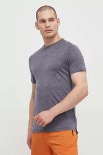 Koszulki męskie - Icebreaker t-shirt sportowy 125 Cool-Lite Merino Blend Sphere III kolor granatowy melanżowy - grafika 1