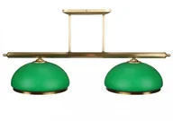 Lampy sufitowe - Lampa bilardowa z mosiadzu zielone klosze - miniaturka - grafika 1