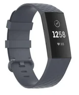 Akcesoria do smartwatchy - opaska pasek bransoleta SMOOTHBAND Fitbit Charge 3 / 4 szaro-niebieska - miniaturka - grafika 1