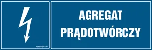HH037 AGREGAT PRĄDOTWÓRCZY, FN - FOLIA SAMOPRZYLEPNA; (450X150MM) - Tablice BHP - miniaturka - grafika 1