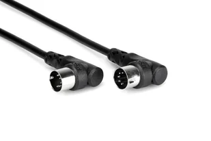 HOSA MID-305RR Kabel MIDI kątowy 1.5m, czarny - Kable - miniaturka - grafika 1