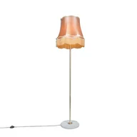 Lampy stojące - QAZQA Lampa podłogowa retro mosiądz klosz złota Granny 45cm - Kaso - miniaturka - grafika 1