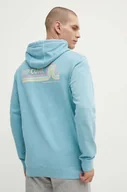 Bluzy męskie - Rip Curl bluza bawełniana męska kolor niebieski z kapturem z nadrukiem - miniaturka - grafika 1