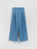 Spodnie damskie - Reserved - Jeansy wide leg z lyocellu - niebieski - miniaturka - grafika 1