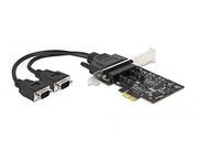 Kontrolery - DeLOCK Kontroler PCIe 2.0 x1 2x Port szeregowy RS-232 90048 90048 - miniaturka - grafika 1