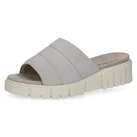 Klapki i japonki damskie - CAPRICE Klapki damskie 9-9-27254-20 płaskie, LT Grey Suede, rozmiar 36 EU, Lt Grey Suede, 36 EU - miniaturka - grafika 1