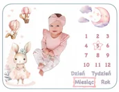 Koce i narzuty dla dzieci - FOTOKOCYK DLA DZIEWCZYNKI FOTOMATA DO ROBIENIA ZDJĘĆ Z KRÓLICZKIEM + RAMKI - miniaturka - grafika 1