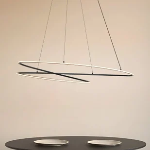 Lampa wisząca Gavril Lucande, możliwość ściemniania, czarny, salon / jadalnia, metal, nowoczesny - Lampy sufitowe - miniaturka - grafika 1