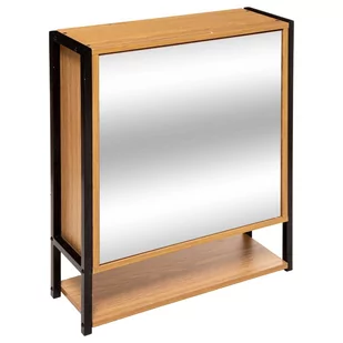 Szafka łazienkowa z lustrem i półką, 48 x 60 cm - Szafki łazienkowe - miniaturka - grafika 1