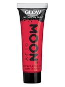 Charakteryzacja - Moon Glow, Farbka do malowania twarzy i ciała, czerwona, 12 ml - miniaturka - grafika 1