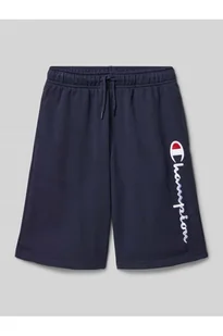 Szorty z dzianiny dresowej z wyhaftowanym logo - Champion - Spodnie sportowe damskie - miniaturka - grafika 1