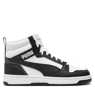 Sneakersy Puma Rebound v6 Mid Jr 393831 01 Biały - Buty dla chłopców - miniaturka - grafika 1
