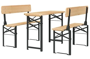 Zestaw mebli ogrodowych z litego drewna jodłowego E6-K66 - Meble ogrodowe - miniaturka - grafika 1