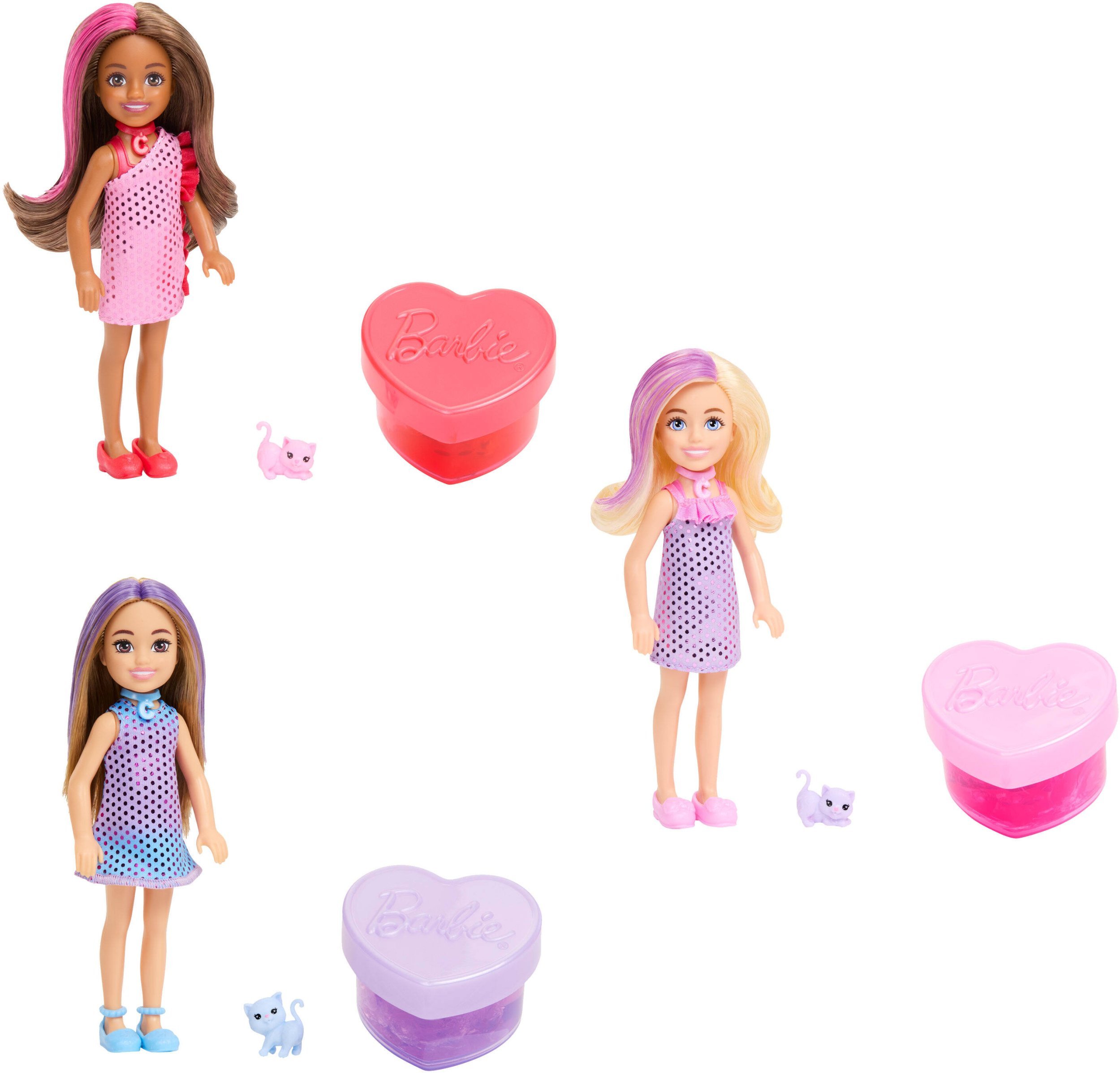 Lalka Barbie Mattel BRB CHELSEA GLAM PARTY NIESPODZIANKA JFY04 TUB3