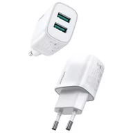 Ładowarki do telefonów - Joyroom ładowarka sieciowa 2x USB 2,1 A biała (L-2A101) - miniaturka - grafika 1