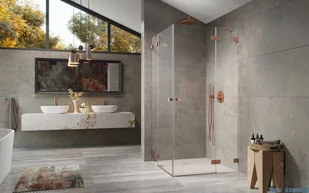 Radaway Essenza Pro Brushed Copper Kdd kabina 100x90 cm szczotkowana miedź 10096100-93-01L/10096090-93-01R - Kabiny prysznicowe - miniaturka - grafika 3