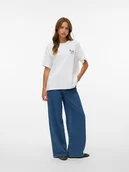 Koszulki i topy damskie - Vero Moda Koszulka w kolorze białym ze wzorem - miniaturka - grafika 1