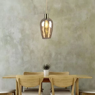 Polux Lampa wisząca LAGRI AMBER 1x20W E27 318831 SANICO 318831 - Lampy sufitowe - miniaturka - grafika 1
