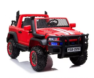 Super-Toys MEGA DZIP 4X4, MIĘKKIE KOŁA EVA, MIĘKKIE SIEDZENIE, PANEL, FULL OPCJA /YSA026 YSA-026-CZERWONY - Pojazdy elektryczne dla dzieci - miniaturka - grafika 1