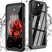 Etui i futerały do telefonów - D-Pro 360° Waterproof Case IP68 etui wodoodporne wodoszczelne do iPhone 13 Pro (Black) - miniaturka - grafika 1