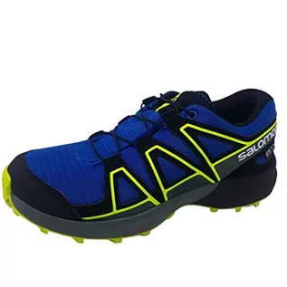 Buty dla chłopców - SALOMON Speedcross Climasalomon Waterproof, buty do biegania Szlak Unisex-dzieci i chłopców, Wielobarwny Nautical Blue Black Acid Lime, 32 EU - grafika 1