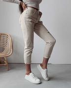 Spodnie damskie - Spodnie jeansowe damskie OLAVOGA CAMI 249 beż L - Olavoga - miniaturka - grafika 1