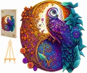 Puzzle - PUZZLE DREWNIANE DUŻE 300 ELEMENTÓW MANDALA SOWY W DREWNIANYM PUDEŁKU - miniaturka - grafika 1