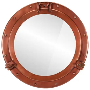 vidaXL Lustro ścienne Porthole Ø50 cm aluminium i szkło - Lustra - miniaturka - grafika 1