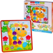 Zabawki interaktywne dla dzieci - SMILY PLAY Mozaika guziczkowa dla maluszka układanka dla dzieci kolory - miniaturka - grafika 1
