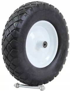 Koło Do Taczki 4.00-8 Pu Bezdętkowe Czarne z osią - Kółka i bloczki - miniaturka - grafika 1