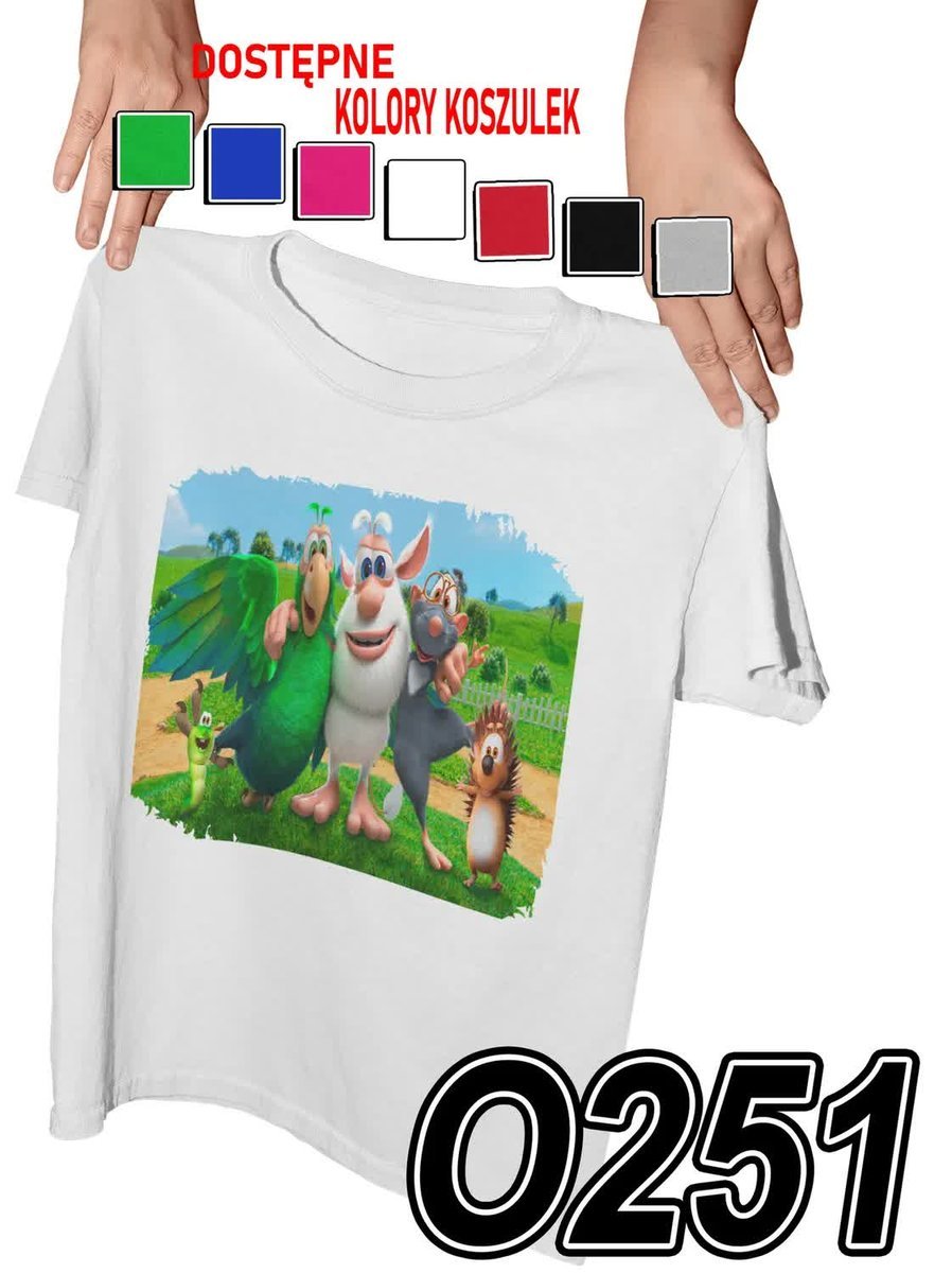 Koszulka Dziecięca Z Nadrukiem Booba Śmieszne Buba Stworek - M 134-140