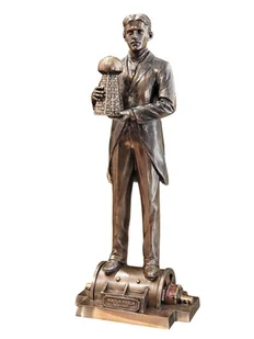 NIKOLA TESLA SERBSKI INŻYNIER, GENIALNY WYNALAZCA FIGURKA - Figurki dekoracyjne - miniaturka - grafika 1