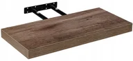 Półki do salonu - Brązowy Dekor Drewna Półka Naścienna Wisząca 50 CM - miniaturka - grafika 1