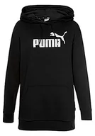 Bluzy damskie - Puma Damska bluza z kapturem Ess Elongated Logo Hoodie Tr czarny Black S 586874 - miniaturka - grafika 1