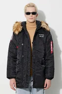 Kurtki męskie - Alpha Industries parka N3B Airborne męska kolor czarny zimowa 188141.03 - miniaturka - grafika 1
