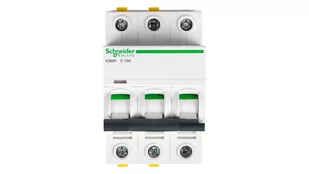 Schneider Electric Wyłącznik nadprądowy trójbiegunowy C 10A iC60N A9F04310 - Bezpieczniki elektryczne - miniaturka - grafika 1