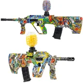 Zabawki militarne - Karabin automatyczny na kulki żelowe KZ-S1 akumulator graffiti - miniaturka - grafika 1