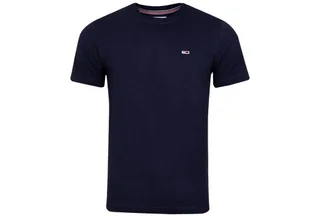 TOMMY HILFIGER KOSZULKA MĘSKA T-SHIRT TJM CLASSIC JERSEY C NECK NAVY DM0DM09598 C87 - Rozmiar: S - Koszulki męskie - miniaturka - grafika 1