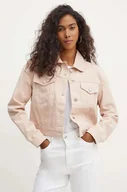 Kurtki damskie - Armani Exchange kurtka jeansowa damska kolor różowy przejściowa oversize 6DYB14 Y19DZ - miniaturka - grafika 1