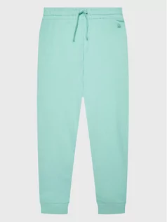 Spodnie i spodenki dla dziewczynek - United Colors Of Benetton Spodnie dresowe 3J68CF02H Zielony Regular Fit - grafika 1