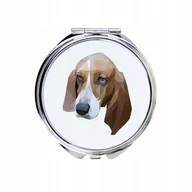 Lusterka do makijażu - Basset Lusterko kieszonkowe Pies geometryczny - miniaturka - grafika 1