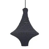 Lampy sufitowe - Szydełkowa lampa wisząca Alda 5111 Shilo regulowana bawełniana czarny - miniaturka - grafika 1