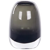 Wazony i flakony - Wazon na kwiaty szklany 18 cm szary FYSKA - miniaturka - grafika 1