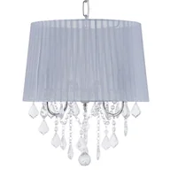 Lampy sufitowe - Beliani Lampa wisząca jasnoszara EVANS - miniaturka - grafika 1