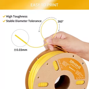 Standardowy filament PLA ERYONE 1kg – Mango Żółty - Filamenty i akcesoria do drukarek 3D - miniaturka - grafika 2