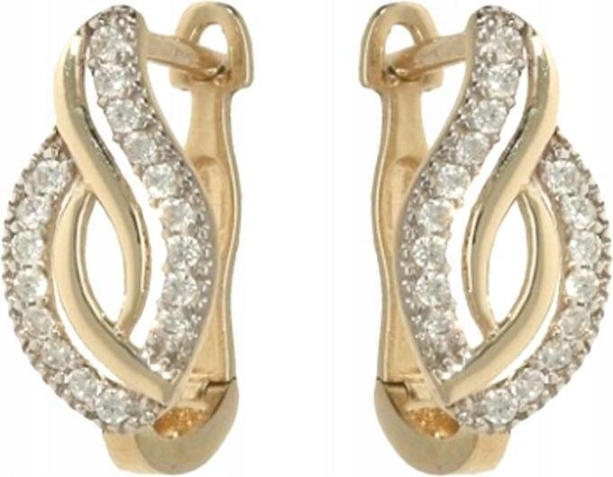 Złote kolczyki 585 ażurowe migdały na prezent 14k eleganckie dla niej