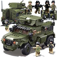 Klocki - Klocki Ciężarówka Opancerzona Tajfun-WDW K-4386 4×4 Kamaz Działo 4 Figurki - miniaturka - grafika 1