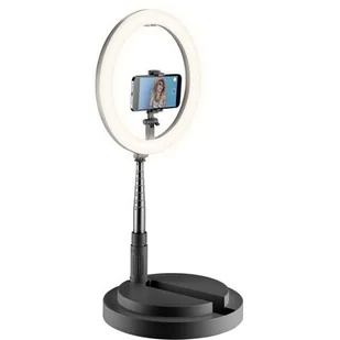 Lampa pierścieniowa CELLULARLINE Selfie Ring Compact Czarny - Lampy studyjne - miniaturka - grafika 1