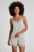 Koszulki i topy damskie - Hunkemöller Piżama z szortami i topem na ramiączkach Szary - miniaturka - grafika 1