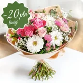 Kwiaty doniczkowe i cięte - Bukiet Florysty Pastelowy - miniaturka - grafika 1